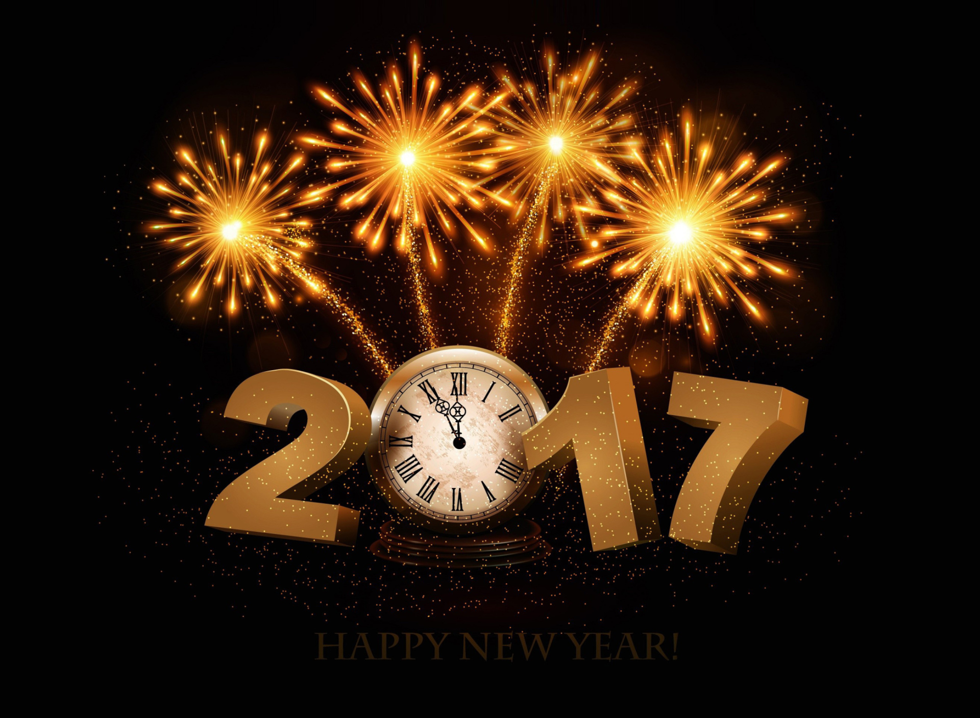 Обои 2017 New Year fireworks 1920x1408