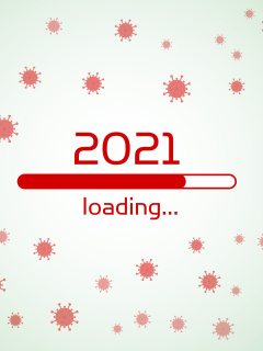 Обои 2021 New Year Loading 240x320