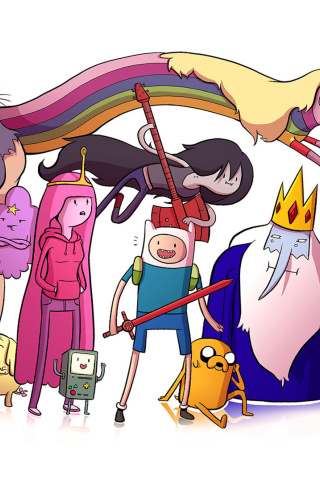 Screenshot №1 pro téma Adventure time, finn the human, jake the dog, princess bubblegum, lady rainicorn, the ice king 320x480