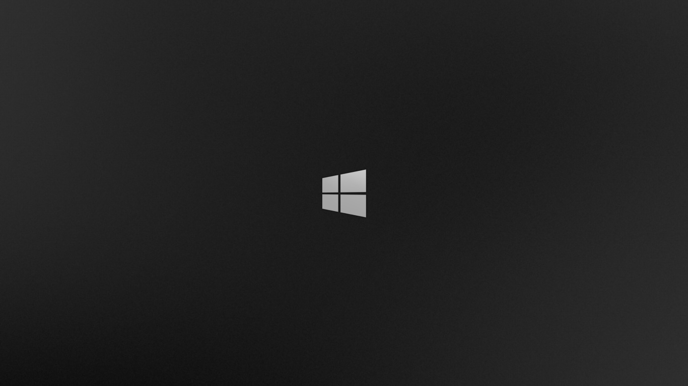 Обои Windows 8 Black Logo 1366x768