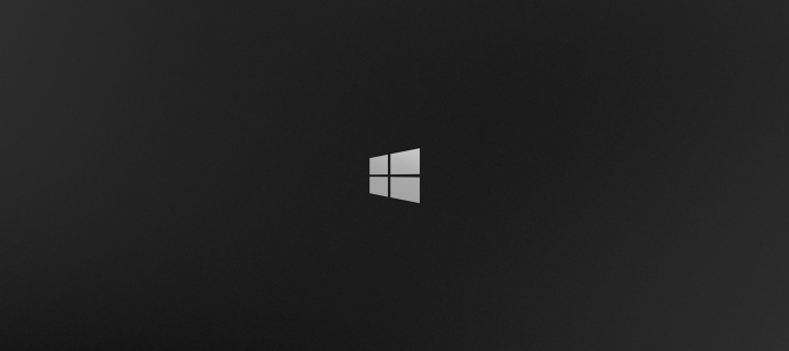 Windows 8 Black Logo wallpaper 720x320