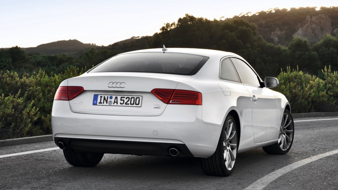 Das Audi A5 Coupe Rear View Wallpaper 1366x768