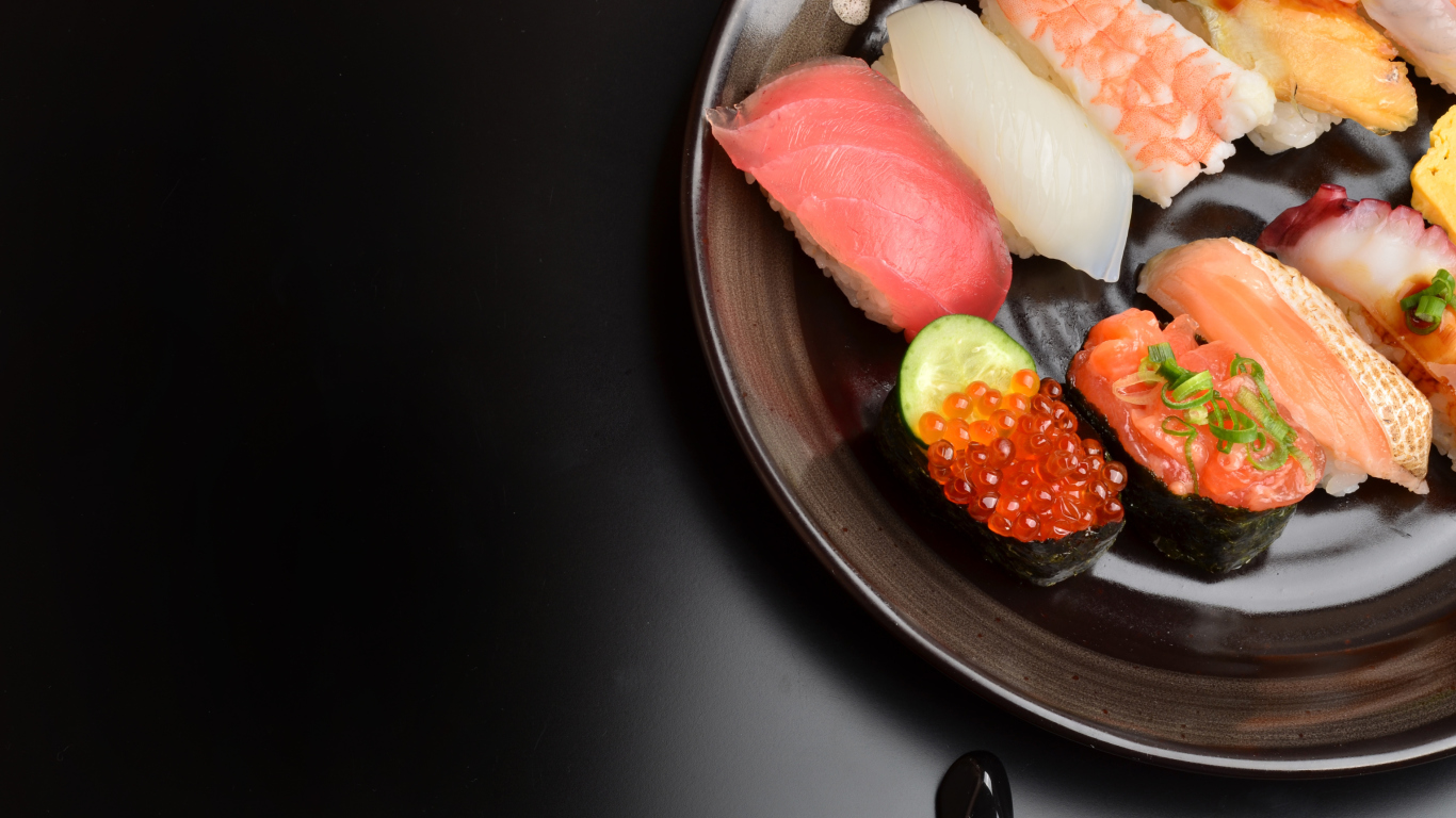 Обои Sushi Plate 1366x768