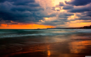 Stormy Sunset - Obrázkek zdarma pro 1600x900