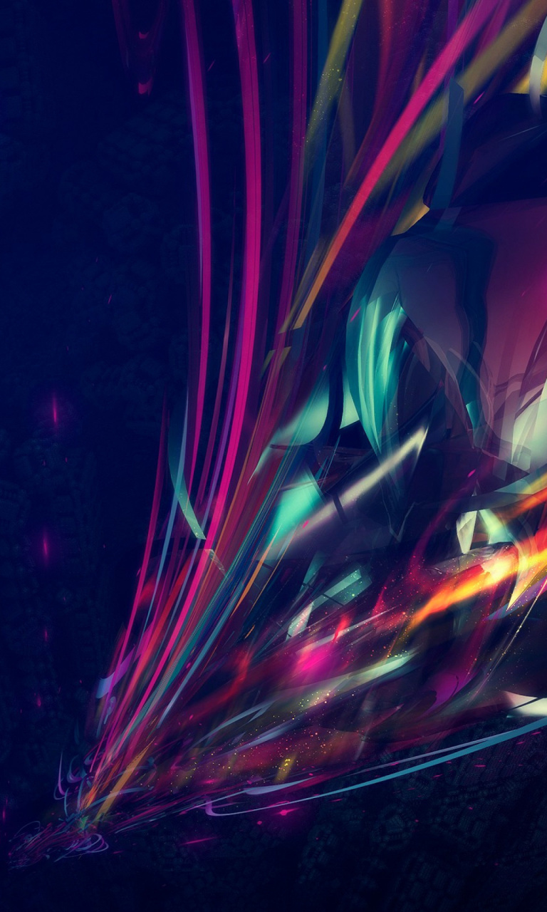 3D Colorful Abstract wallpaper 768x1280