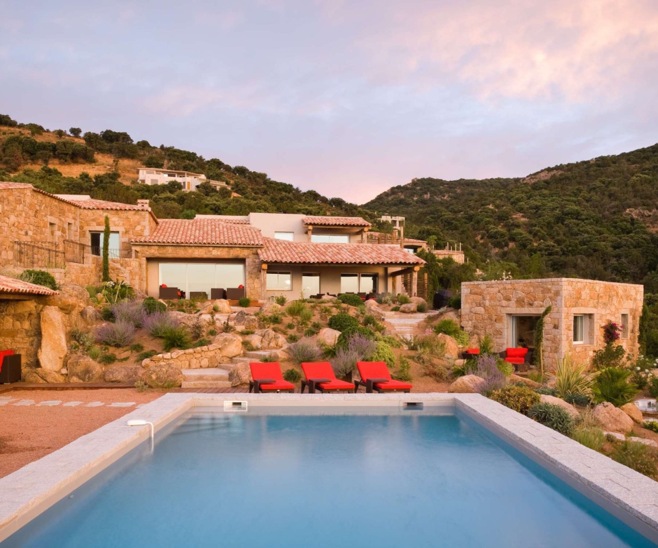 Обои Villa Luna, Corsica, France 960x800