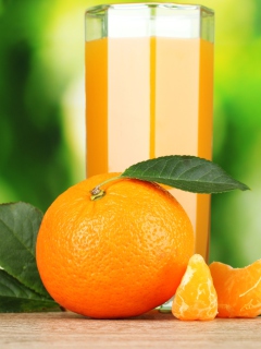 Healthy Orange Juice wallpaper 240x320