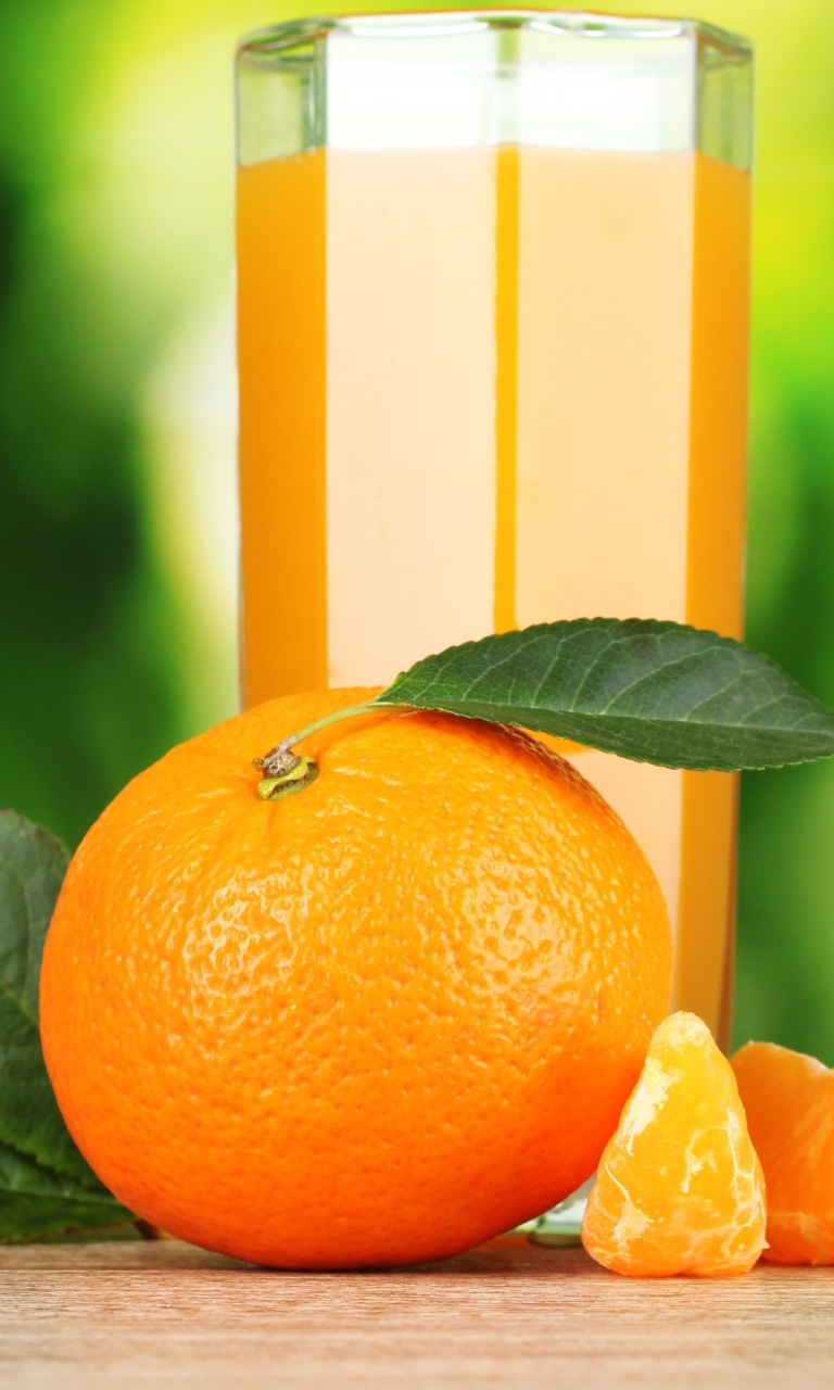 Обои Healthy Orange Juice 768x1280