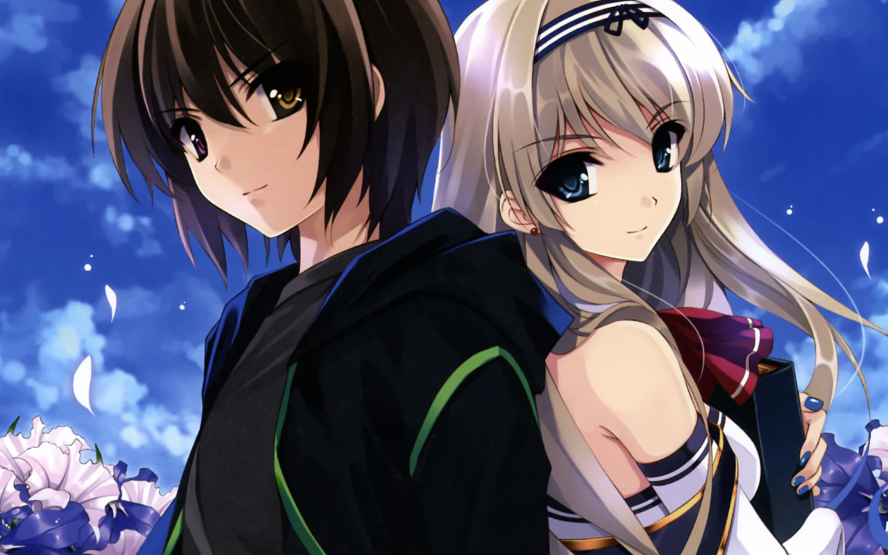 Das Kurehito Misaki Anime Couple Wallpaper 1280x800