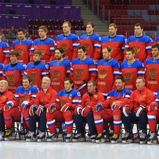 Kostenloses Russian Hockey Team Sochi 2014 Wallpaper für iPad