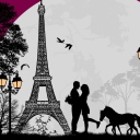 Das Paris City Of Love Wallpaper 128x128
