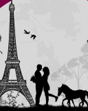 Обои Paris City Of Love 128x160