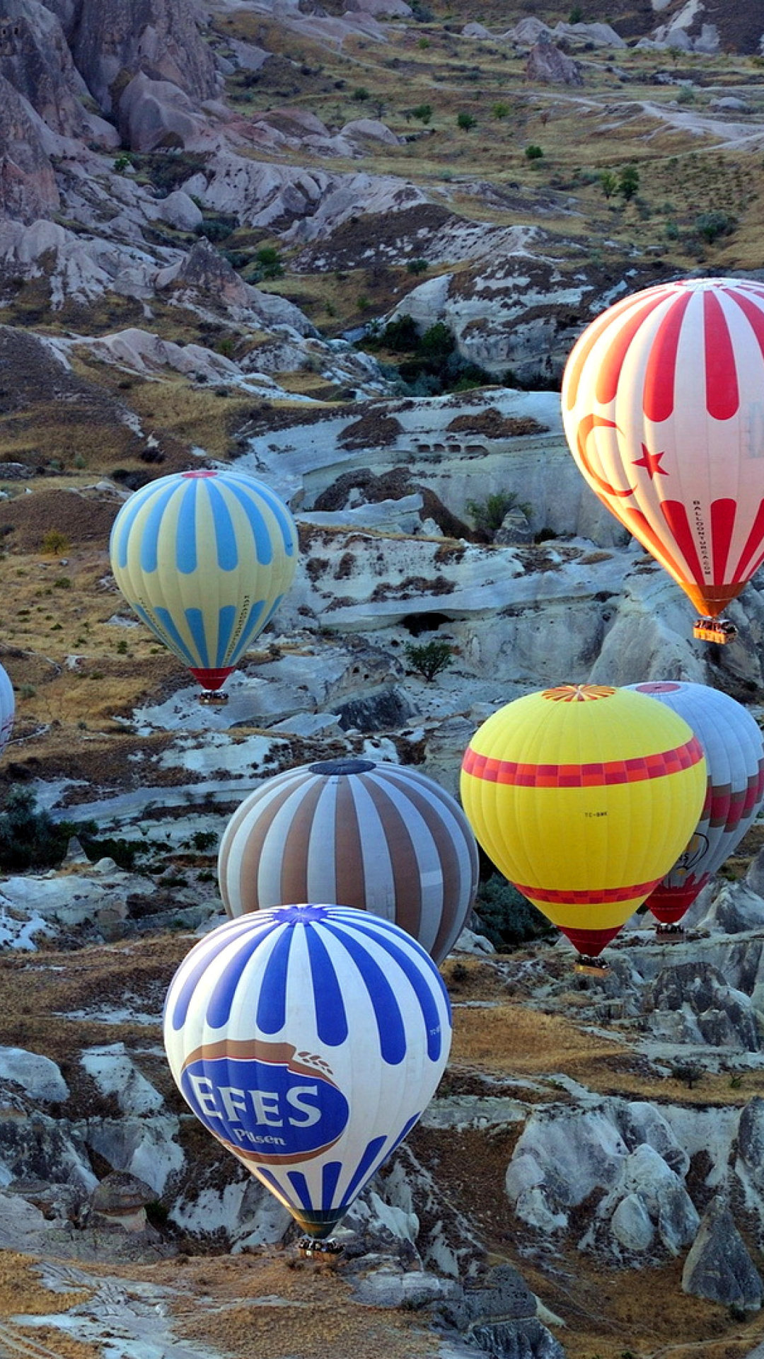 Sfondi Hot air ballooning Cappadocia 1080x1920