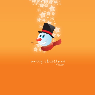 Kostenloses Merry Christmas Orange Wallpaper für iPad mini