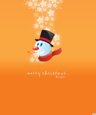 Kostenloses Merry Christmas Orange Wallpaper für iPhone 5C