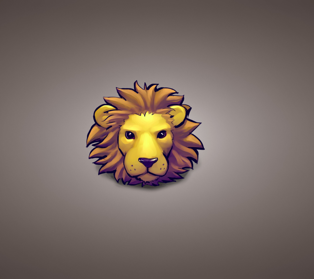 Lion Muzzle Illustration wallpaper 1080x960