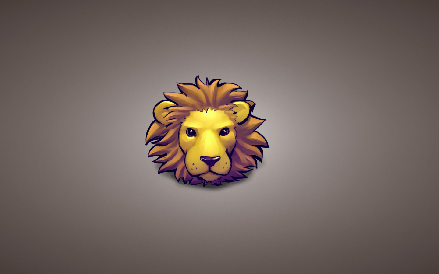 Screenshot №1 pro téma Lion Muzzle Illustration 1440x900