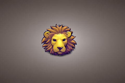Lion Muzzle Illustration wallpaper 480x320