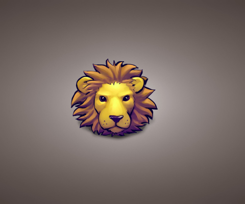 Das Lion Muzzle Illustration Wallpaper 480x400