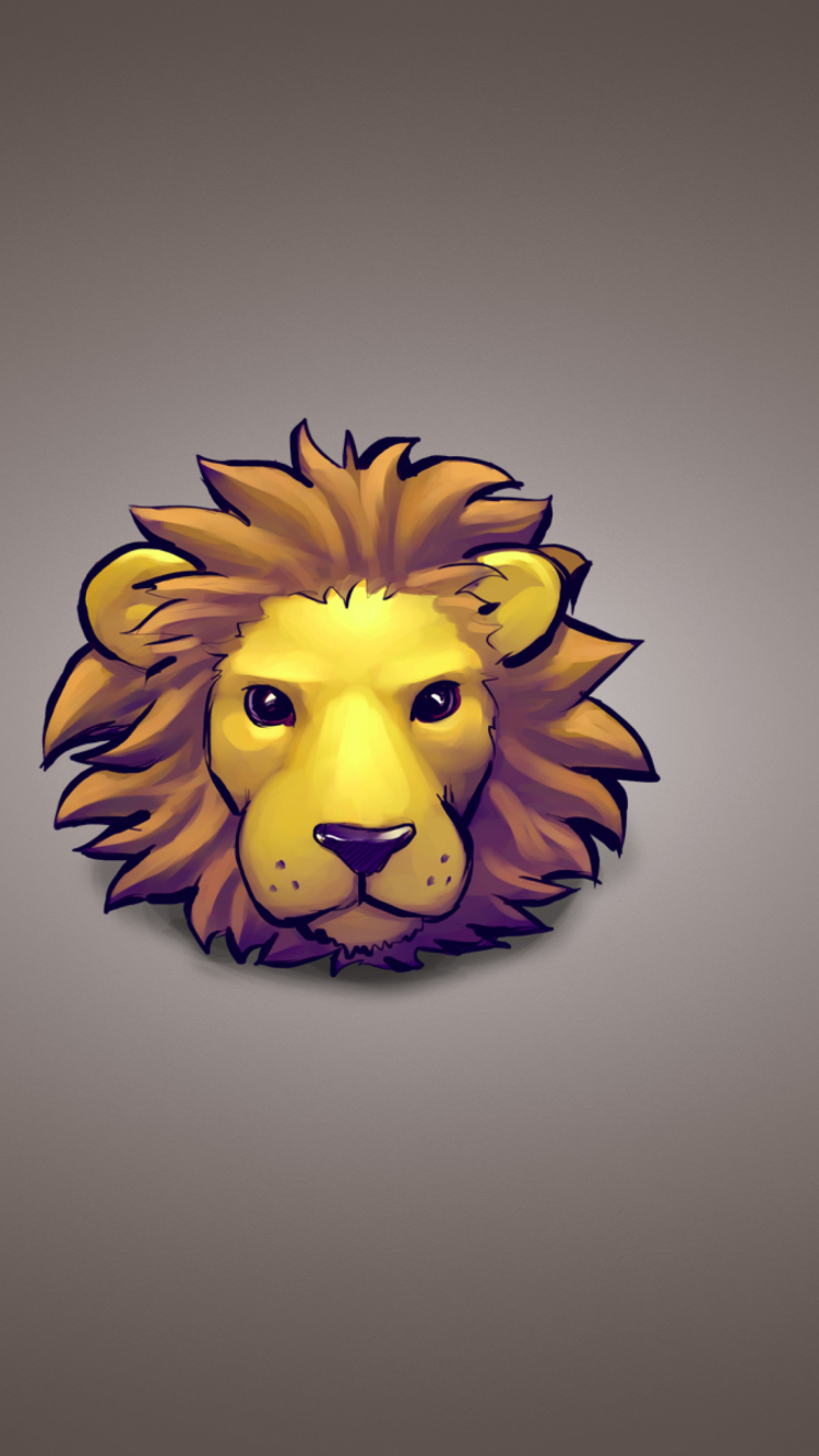 Sfondi Lion Muzzle Illustration 750x1334