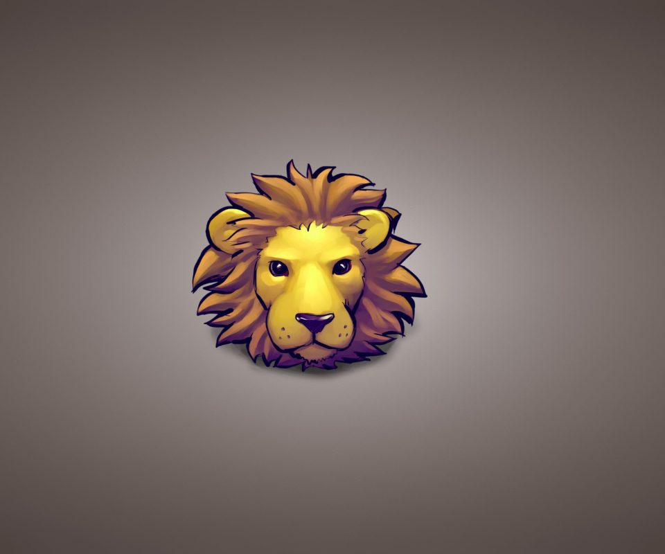 Das Lion Muzzle Illustration Wallpaper 960x800