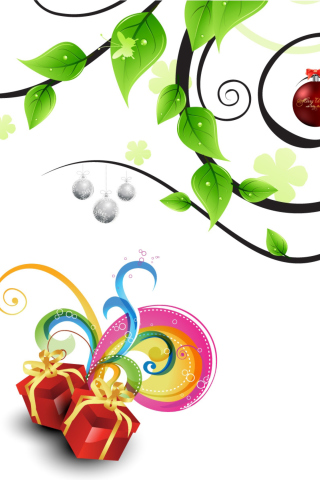 Joyful Merry Christmas wallpaper 320x480