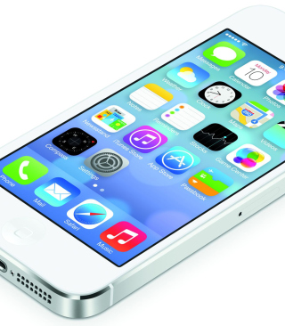 White Iphone5 Ios7 - Obrázkek zdarma pro 128x160