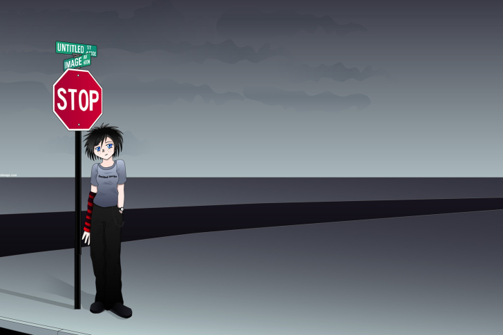 Das Stop Sign and Crossroad Wallpaper