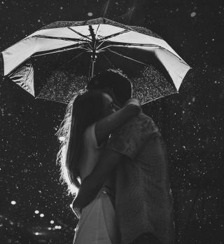 Black And White Rain Hug sfondi gratuiti per 2048x2048