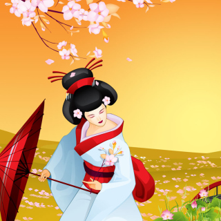 Geisha - Obrázkek zdarma pro iPad mini