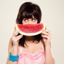 Обои Katy Perry Watermelon Smile 128x128
