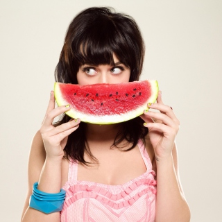 Katy Perry Watermelon Smile - Obrázkek zdarma pro iPad