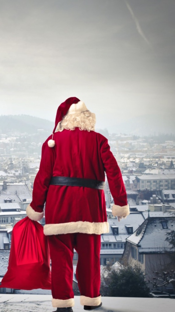 Das Santa Is Coming Wallpaper 360x640