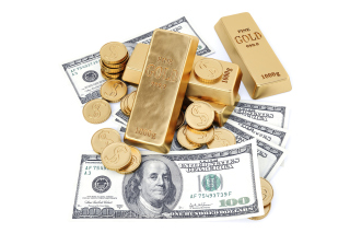 Money And Gold Background for Android, iPhone and iPad