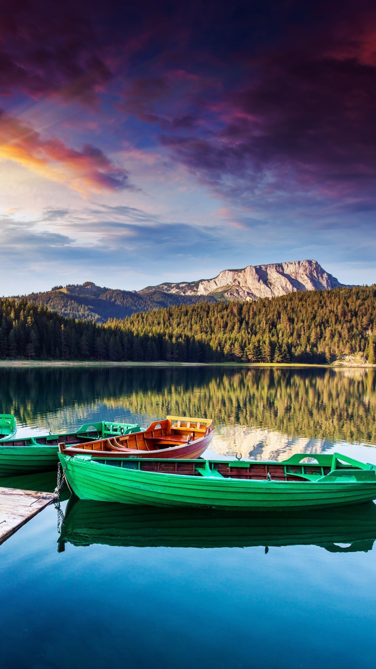 Fondo de pantalla Mountain Lake HDR 750x1334