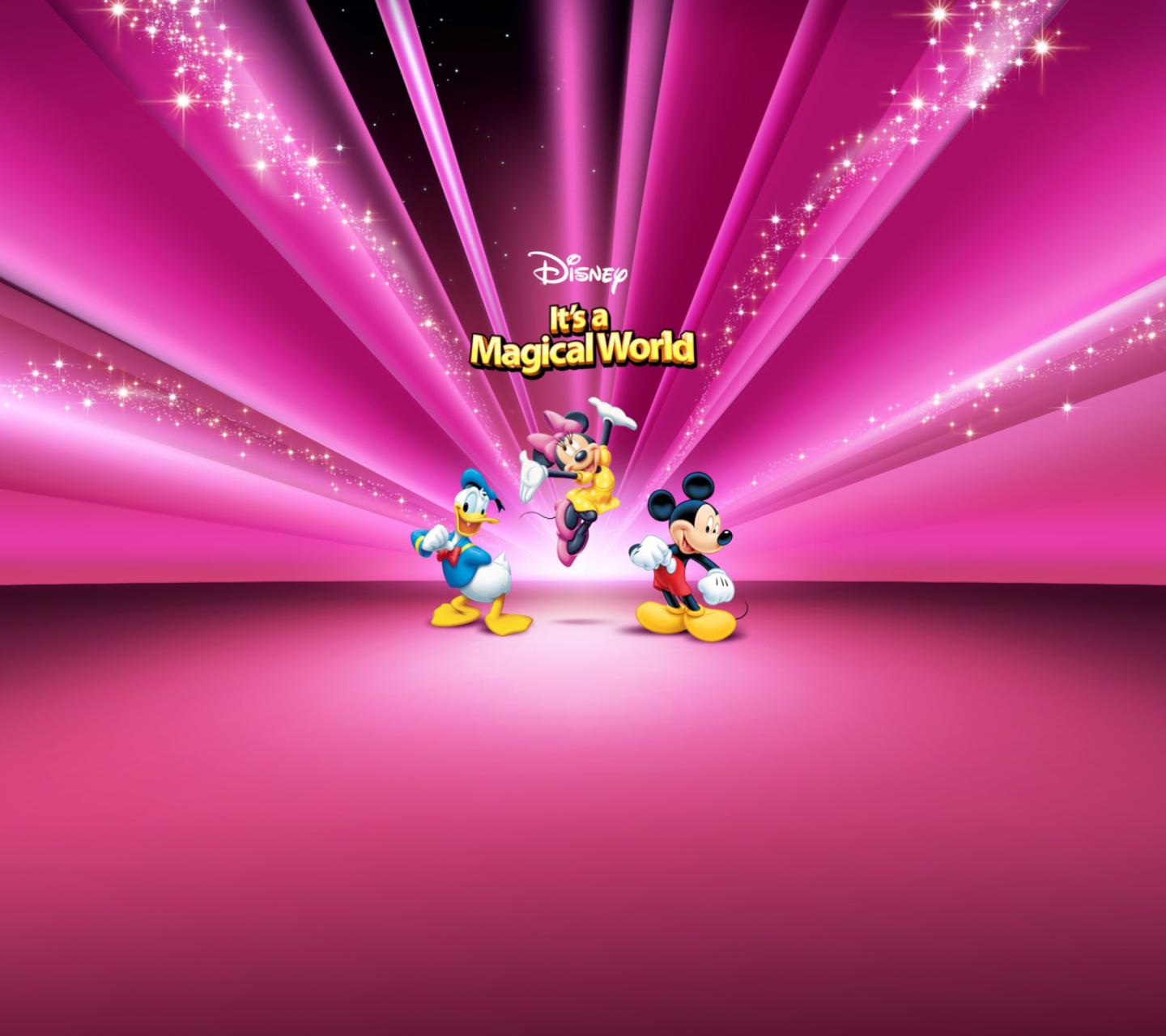 Обои Disney Characters Pink Wallpaper 1440x1280