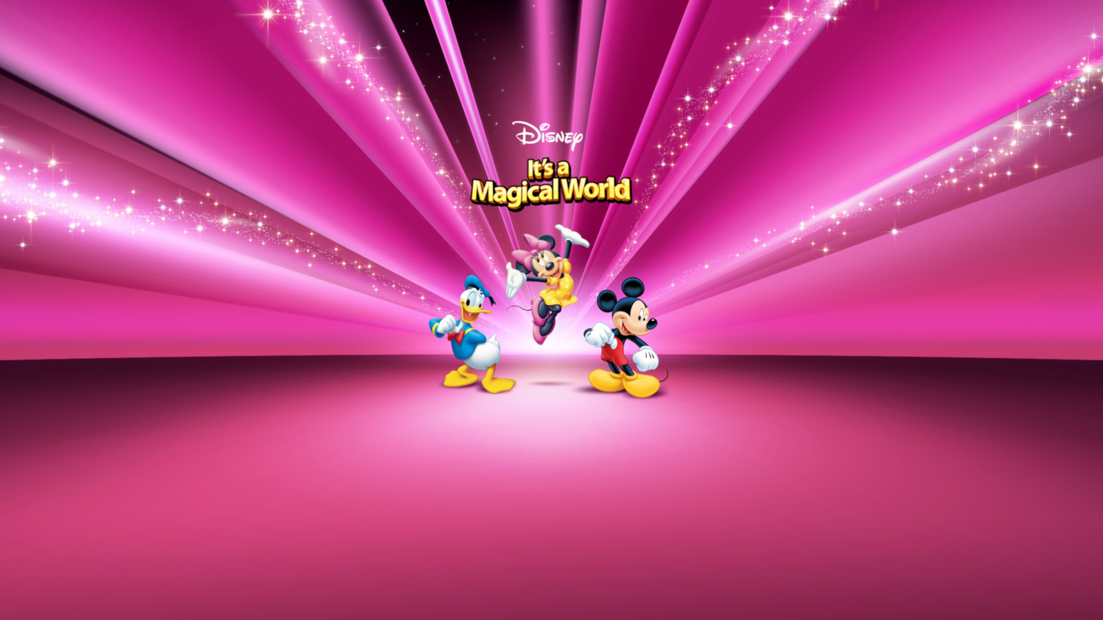Disney Characters Pink Wallpaper screenshot #1 1600x900