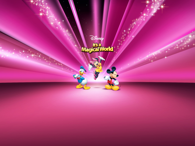 Das Disney Characters Pink Wallpaper Wallpaper 640x480
