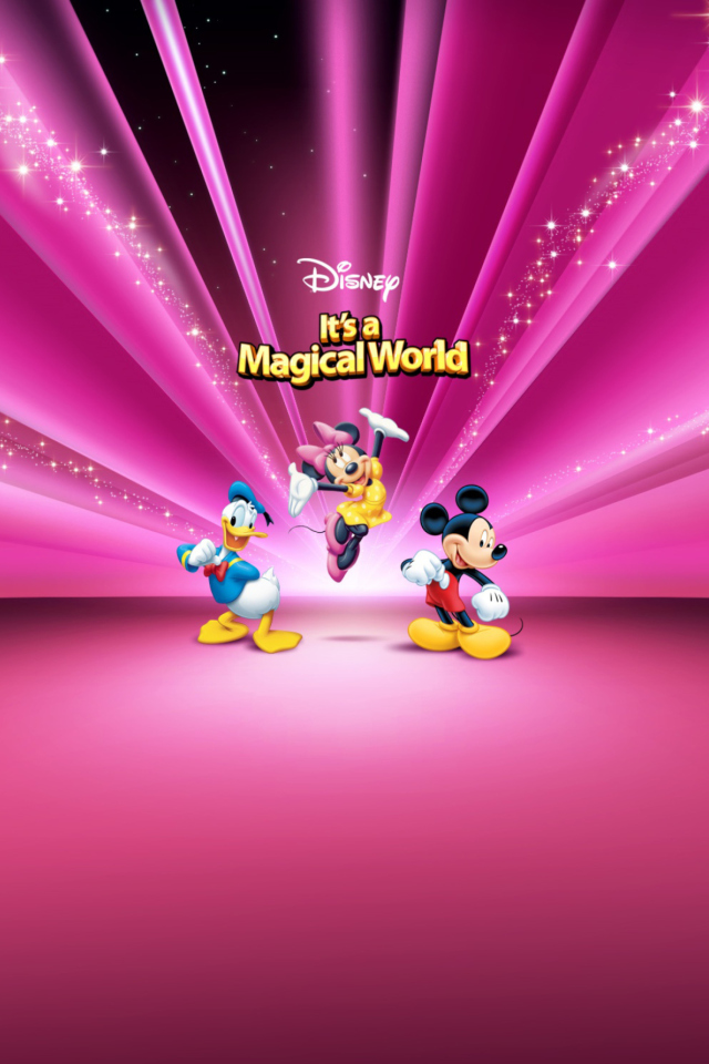 Обои Disney Characters Pink Wallpaper 640x960