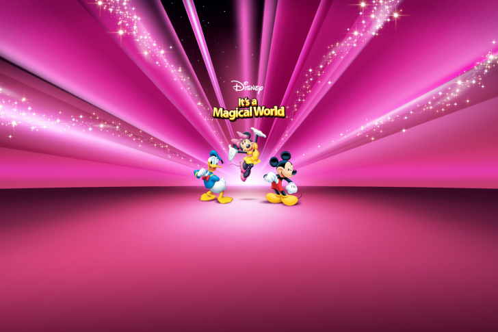 Disney Characters Pink Wallpaper screenshot #1