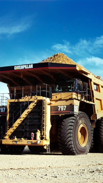 Das Caterpillar - Dump Truck Wallpaper 360x640