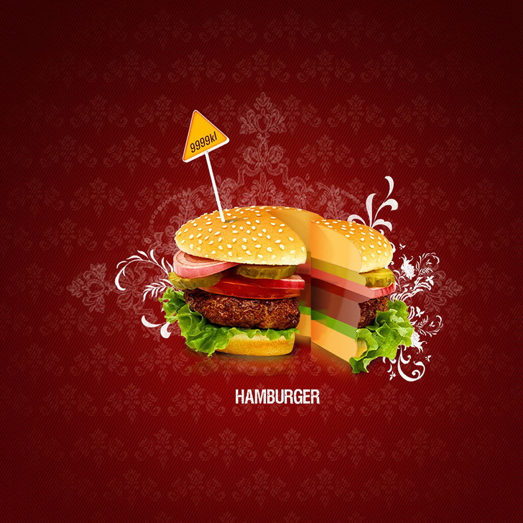 Hamburger wallpaper 1024x1024