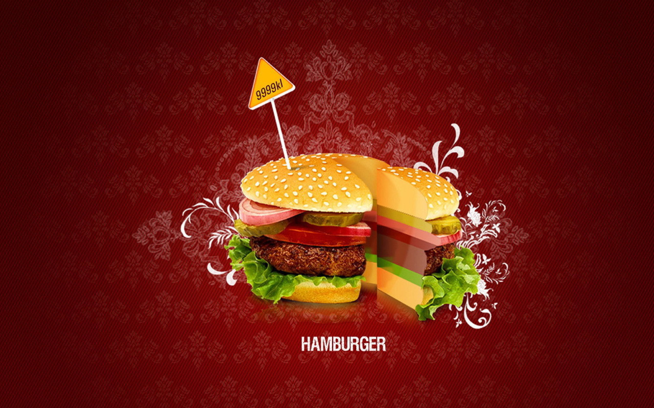 Hamburger wallpaper 1280x800