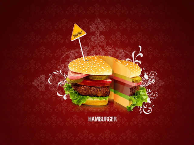 Обои Hamburger 640x480