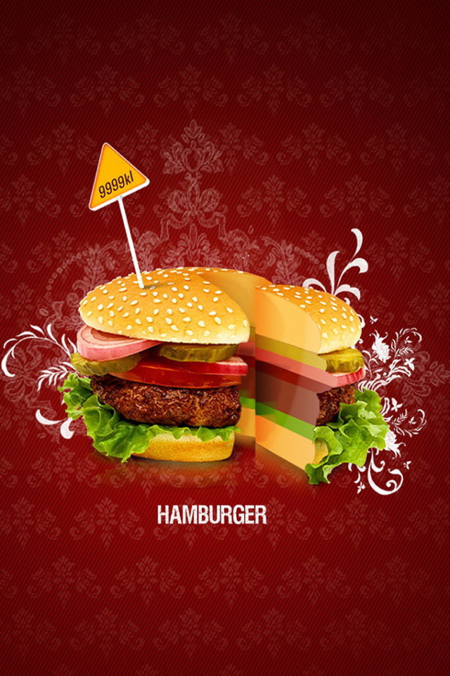 Обои Hamburger 640x960