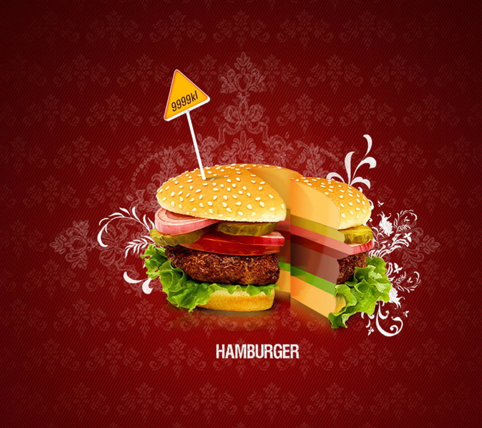 Hamburger wallpaper 960x854