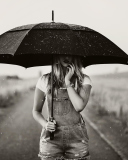 Girl Under Umbrella screenshot #1 128x160