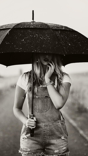 Sfondi Girl Under Umbrella 360x640