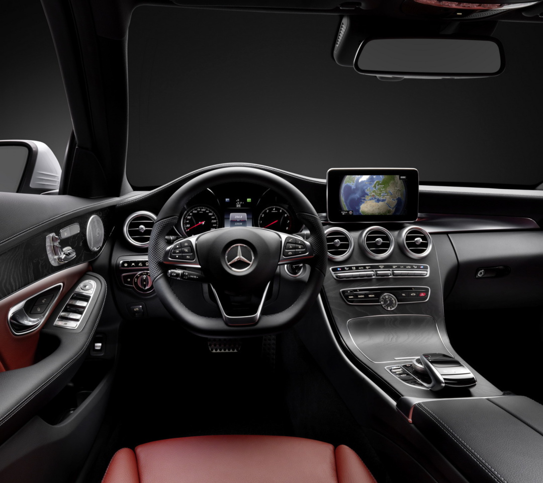 Обои Mercedes Benz C250 AMG W205 2014 Luxury Interior 1080x960