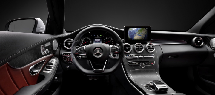 Das Mercedes Benz C250 AMG W205 2014 Luxury Interior Wallpaper 720x320